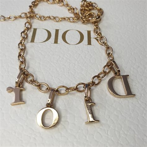 dior nexjlace|Dior letters necklace value.